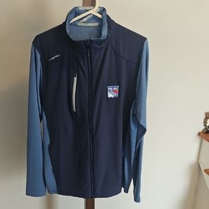 Zero RestrictionNavy and Blue Zip-Up Jacket Mens M